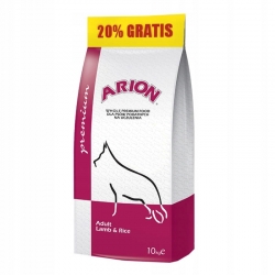 ARION PREMIUM ADULT LAMB & RICE 10kg+2kg GRATIS