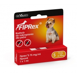 FIPREX S - krople dla psa o wadze do 10kg - 1 pipeta x1ml