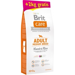 BRIT CARE ADULT MEDIUM BREED LAMB 12kg + 2kg gratis