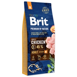 BRIT PREMIUM BY NATURE ADULT MEDIUM M 15KG + GRATIS