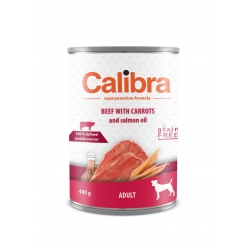 CALIBRA Dog Adult Beef with Carrots and Salmon Oil 400g