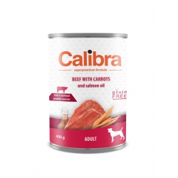 CALIBRA Dog Adult Beef with Carrots and Salmon Oil 12x 400g