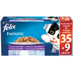 FELIX Fantastic Megapakiet (35+9) 4 smaki w galaretce 44x 100g