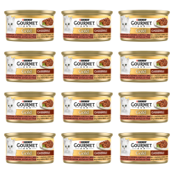 GOURMET GOLD Duck Turkey in Gravy Casserole z Kaczką i Indykiem w Brązowym Sosie 12x85g