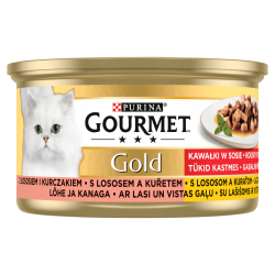 GOURMET GOLD Salmon & Chicken Łosoś i Kurczak 12x85g