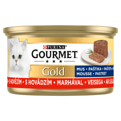 GOURMET GOLD Mousse with Beef Mus z Wołowiną 24x85g
