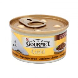 GOURMET GOLD Duck & Turkey in Gravy Kaczką i Indyk w Brązowym Sosie 6x85g