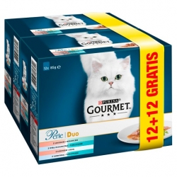 Gourmet Perle Duet Rybny saszetki 12+12 gratis 24x 85g