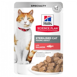 Hill's SP Feline Young Adult Sterilised Cat Salmon Łosoś saszetka 85g