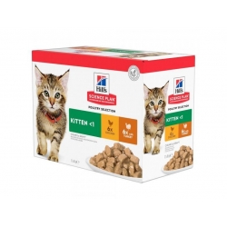 Hill's SP Feline Kitten Multipack Chicken Turkey saszetki 12x 85g