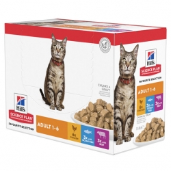 HILL'S SP FELINE Adult Multipack Favourite Selection saszetki 12x85g