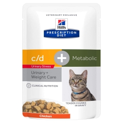 HILL'S PD FELINE C/D Urinary Stress + Metabolic saszetka 24 x 85g