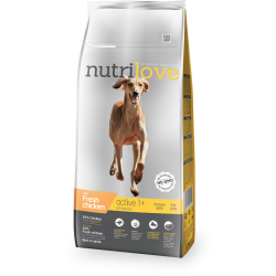 NUTRILOVE ACTIVE CHICKEN 12kg + GRATIS