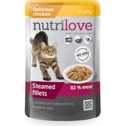 NUTRILOVE saszetka dla kota KURCZAK w GALARETCE 85g