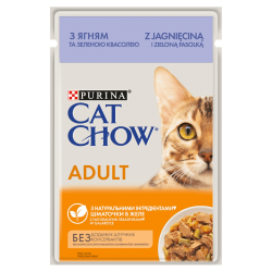 PURINA CAT CHOW ADULT Z JAGNIĘCINĄ I ZIELONĄ FASOLKĄ 6x85g