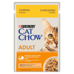 PURINA CAT CHOW ADULT Z KURCZAKIEM I CUKINIĄ 13x85g