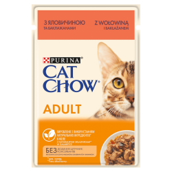 PURINA CAT CHOW ADULT Z WOŁOWINĄ I BAKŁAŻANEM 85G