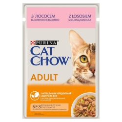 PURINA Cat Chow Adult z Łososiem i Zieloną Fasolką Multipack 10x 85g