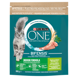 Purina ONE INDOOR Bogata w Indyka i Pełne Ziarna 800g