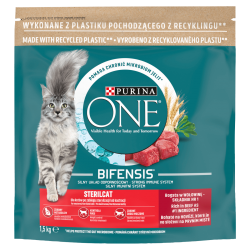 Purina ONE STERILCAT Beef Wheat Bogata w Wołowinę i pszenicę dla kotów sterylizowanych 1,5kg