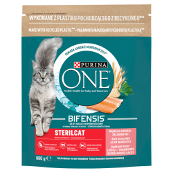 Purina ONE STERILCAT Salmon Wheat Bogata w Łososia i pszenicę dla kotów sterylizowanych 800g