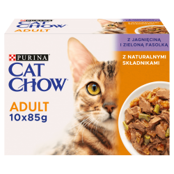 PURINA Cat Chow Adult Jagnięcina z Zieloną Fasolką Multipack 10x85g
