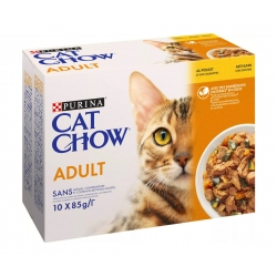 PURINA Cat Chow Adult  z Kurczakiem i Cukinią Multipack 10x85g