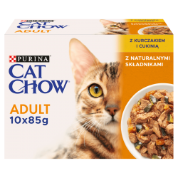 PURINA Cat Chow Adult  z Kurczakiem i Cukinią Multipack 10x85g