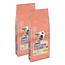 PURINA DOG CHOW ADULT SENSITIVE SALMON 2x14kg + GRATIS
