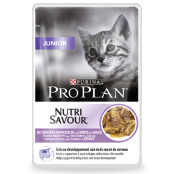 PRO PLAN Nutrisavour Junior Turkey sos saszetka dla kota pakiet 12x 85g