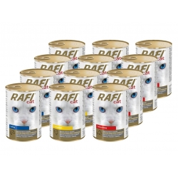 RAFI CAT Mix Smaków puszki dla kota Pakiet 12x 415g