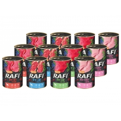 Rafi Mix smaków puszka dla psa 48x 400g