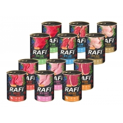 Rafi Mix 6 smaków puszka dla psa 48x 400g