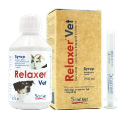 Relaxer VET PLUS ScanVet syrop 250ml na lęk i stres u psów, kotów i zwierząt futerkowych
