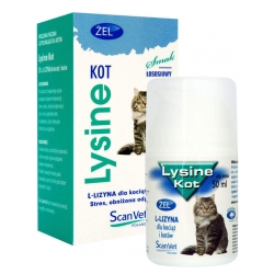 Lysine Kot ScanVet żel 50ml Lizyna na herpeswirozę i odporność