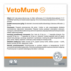 VETOMUNE na odporność psa kota 60 tabl.