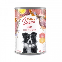 Karma mokra WIEPRZOWINA I DZICZYZNA Calibra Dog Verve GF Adult Pork&Venison 400g