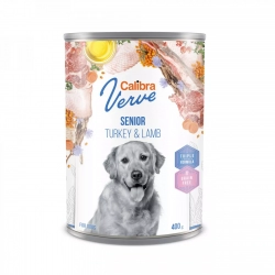 Karma mokra INDYK I JAGNIĘCINA Calibra Dog Verve GF Senior Turkey&Lamb 400g