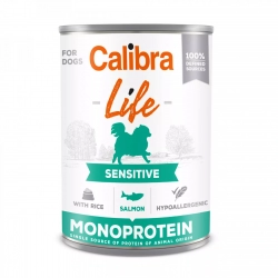 Karma mokra dla psów dorosłych ŁOSOŚ Z RYŻEM Calibra Dog Life Sensitive Salmon with rice 400g