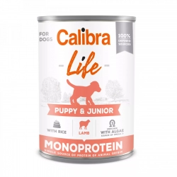 Karma dla szczeniąt JAGNIĘCINA I RYŻ Calibra Dog Life Puppy&Junior Lamb&rice 400g