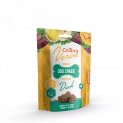 Chrupiące bezzbożowe przysmaki z kaczką Calibra Dog Verve Crunchy Snack Fresh Duck 150g