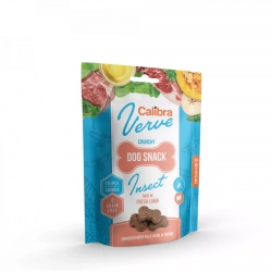 Chrupiące bezzbożowe przysmaki Calibra Dog Verve Crunchy Snack Insect & Fresh Lamb 150g