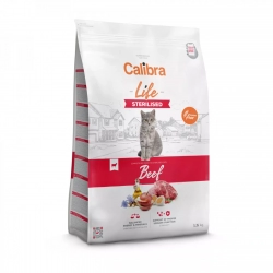 Sucha karma dla kotów z wołowiną Calibra Cat Life Sterilised Beef 1,5kg