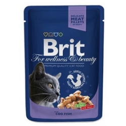 BRIT PREMIUM CAT Dorsz w sosie 10x100g 10 saszetek