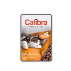 Mokra karma dla kotów z z kaczką i kurczakiem Calibra Cat Premium Adult Duck & Chicken 100g