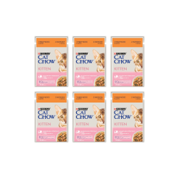 PURINA CAT CHOW KITTEN INDYK I CUKINIA dla kociąt saszetka 6x85g