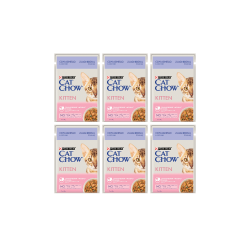 PURINA CAT CHOW KITTEN JAGNIĘCINA I CUKINIA dla Kociąt w sosie 6x85g