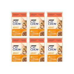 PURINA CAT CHOW ADULT Z WOŁOWINĄ I BAKŁAŻANEM 6x85G