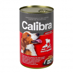 Karma mokra z wołowiną wątróbką i warzywami CALIBRA DOG ADULT BEEF, LIVER & VEGETABLES 1240g