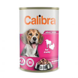 Karma mokra z cielęciną i indykiem CALIBRA DOG ADULT VEAL TURKEY 1240g